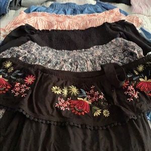 Women’s size small off the shoulder tops